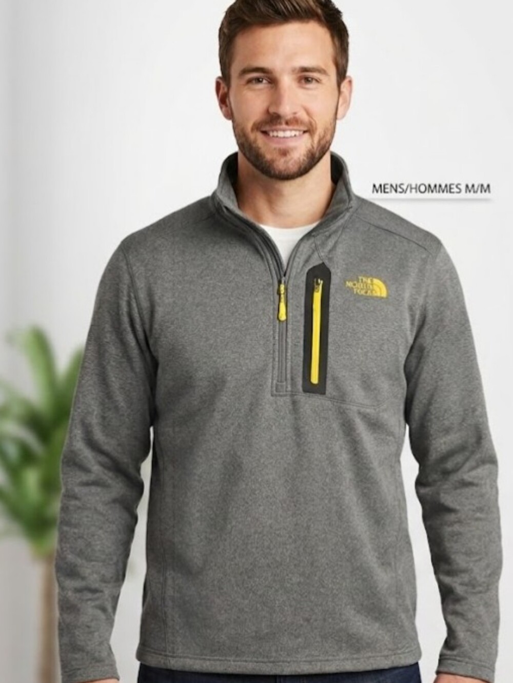 The North Face Men's Gray Quarter-Zip Pullover Sweater